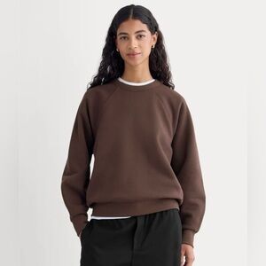 Everlane Luxe Fleece Raglan Crew Sweatshirt